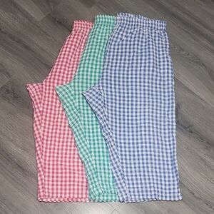 Women Within Gingham Elastic Waist Cropped Cotton Pant